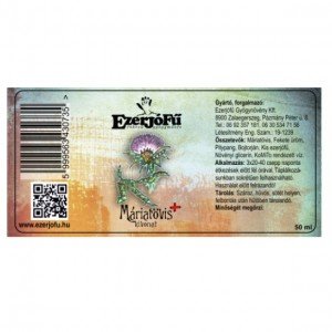 Ezerjófű Máriatövis plusz kivonat 50ml Ezerjófű Máriatövis plusz kivonat 50ml