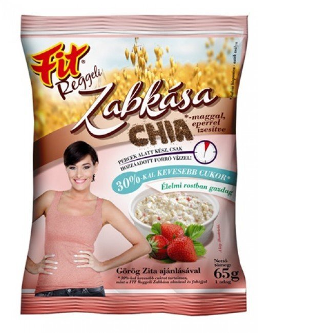 Fit reggeli zabkása chia mag-eper 65g