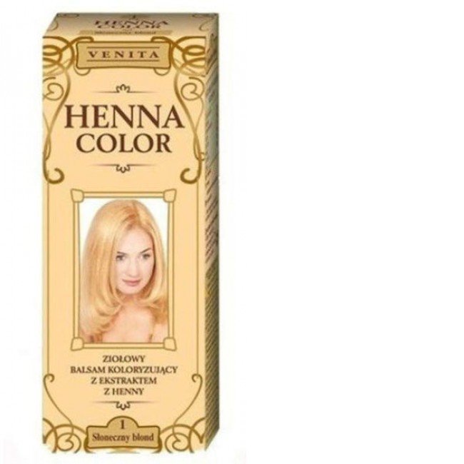 Henna color szinező hajbalzsam  nr 1 napszőke 75ml