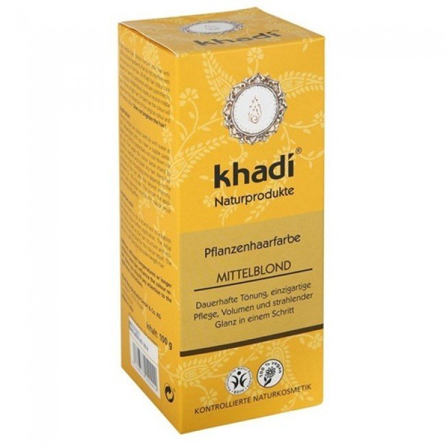 Khadi hajfesték por középszőke 100% 100g