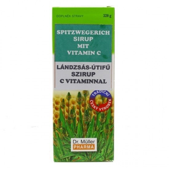 Dr.Müller Lándzsás Utifü szirup mézzel és C-vitaminnal 320g