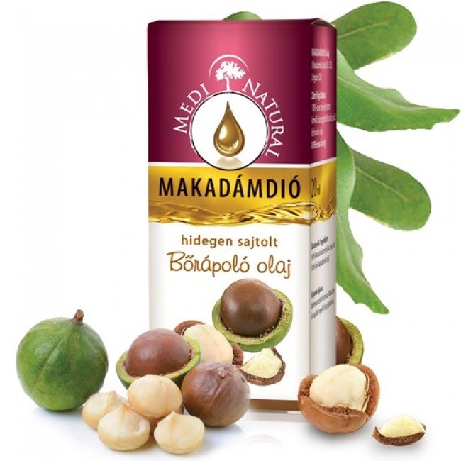 Medinatural bőrápoló olaj makadámdió 20ml Medinatural bőrápoló olaj makadámdió 20ml