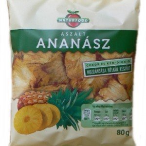 Naturfood aszalt ananász cukor nélkül 80g 