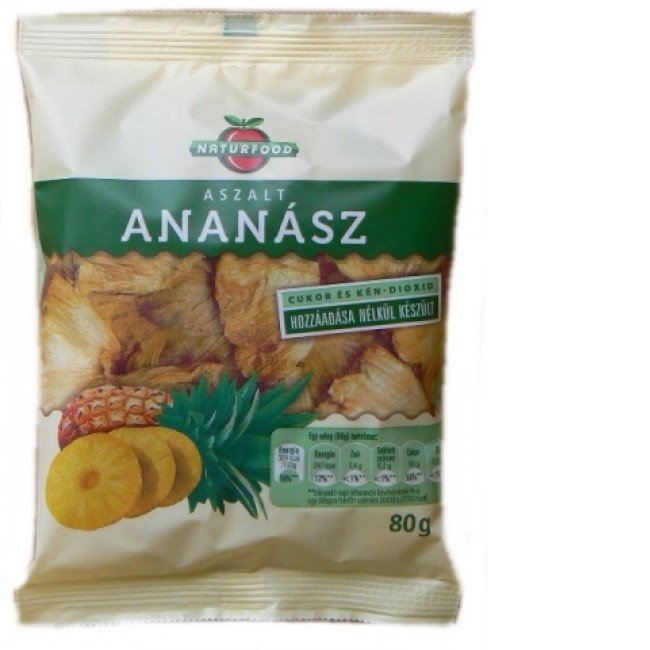 Naturfood aszalt ananász cukor nélkül 80g 