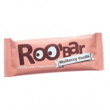 Roobar bio gyümölcsszelet fehér eper-vanília 30g