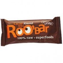 Roobar bio gyümölcsszelet mandula-kakaó 30g