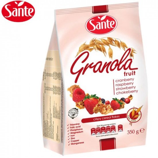 Sante granola gyümölcsös 350g