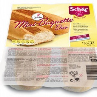 Schar gluténmentes mini bagett elősütött 2x75g 150g