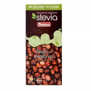 Torras stevia 03. étcsokoládé mogyorós 125g