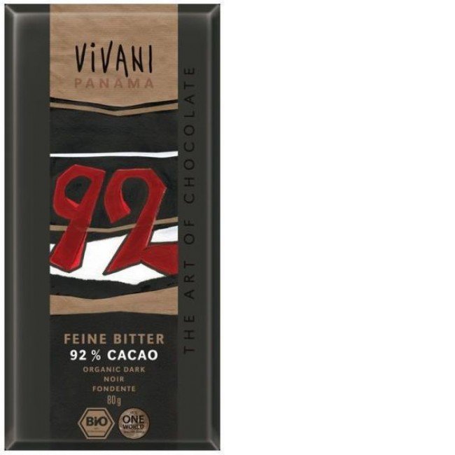 Vivani bio étcsokoládé 92 % 80g