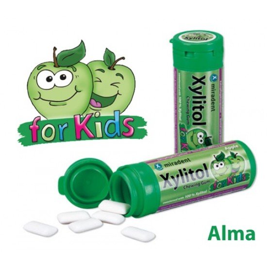 Xylitol rágógumi kids alma 30db