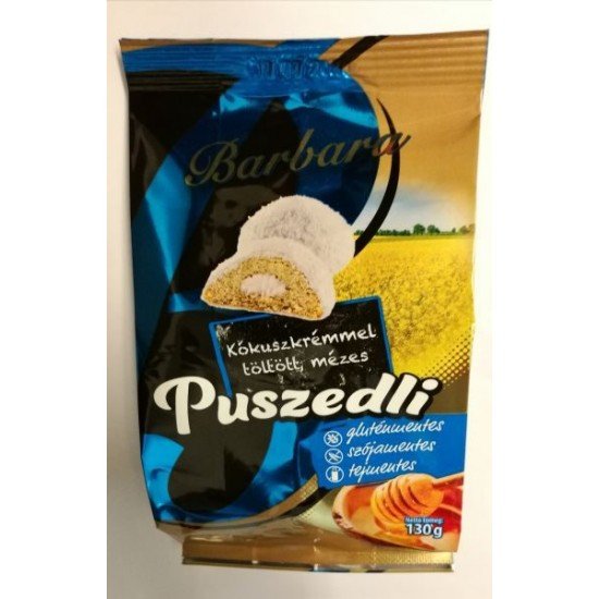 Barbara gluténmentes puszedli kókuszos 130g