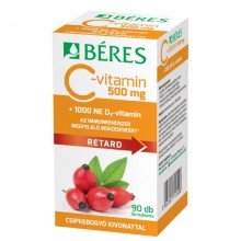 Béres c-vitamin 500 mg retard + 1000NE D-vitamin tabletta 90db