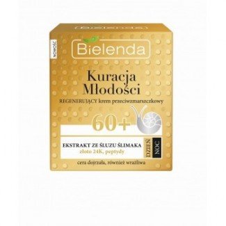 Bielenda Youth Theraphy Regeneráló Arckrém 60+ nappali/éjszakai - csiganyál + 24K arany, 50ml