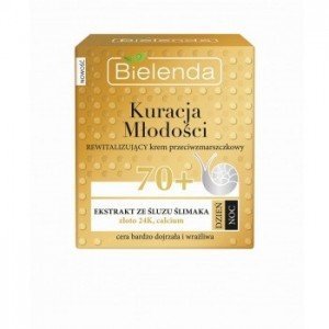 Bielenda Youth Theraphy Revitalizáló Arckrém 70+ nappali/éjszakai - csiganyál + 24K arany, 50ml