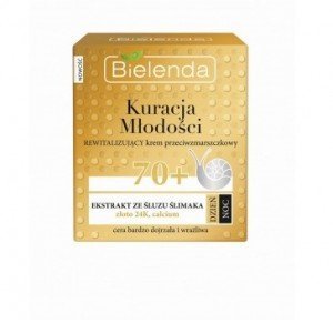 Bielenda Youth Theraphy Revitalizáló Arckrém 70+ nappali/éjszakai - csiganyál + 24K arany, 50ml