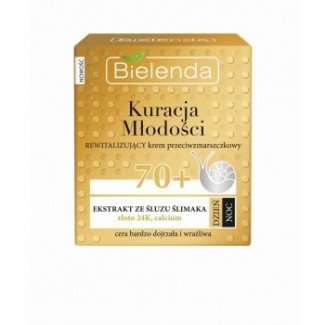 Bielenda Youth Theraphy Revitalizáló Arckrém 70+ nappali/éjszakai - csiganyál + 24K arany, 50ml