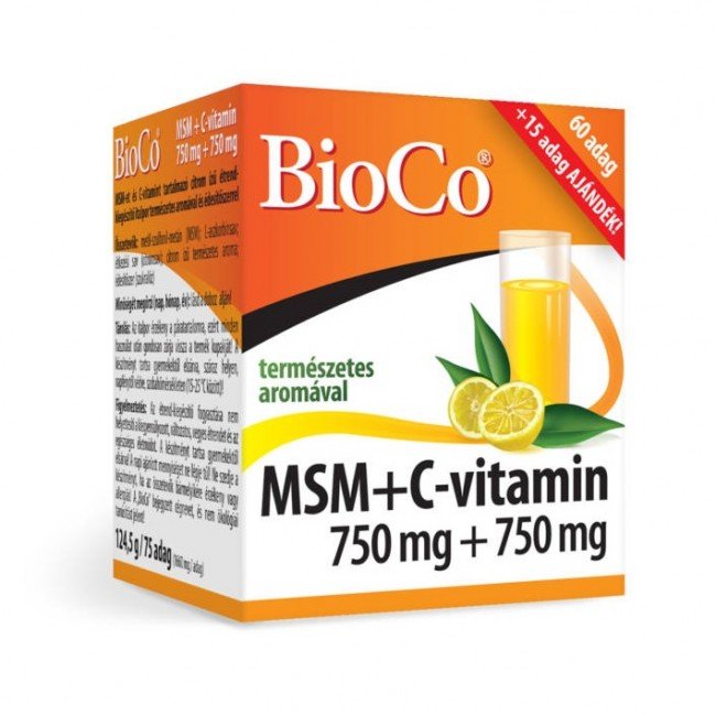 Bioco msm+c-vitamin italpor 750mg+750mg 125g Bioco msm+c-vitamin italpor 750mg+750mg 125g