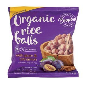 Biopont bio barnarizsgolyó szilva-fahéj 55g Biopont bio barnarizsgolyó szilva-fahéj 55g