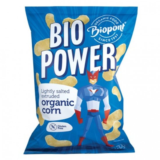 Biopont bio power extrudált bio kukorica enyhén sós gluténmentes 70g Biopont bio power extrudált bio kukorica enyhén sós gluténmentes 70g