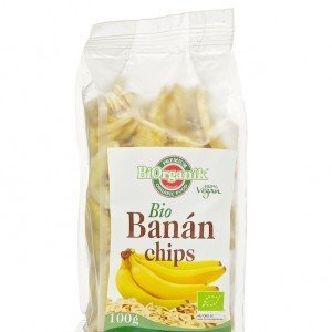 Biorganik bio banánchips 100g
