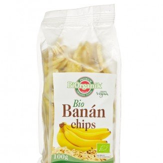 Biorganik bio banánchips 100g