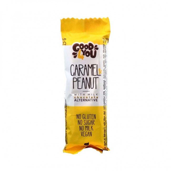 Good4you szelet karamell-földimogyoró gluténmentes-cukormentes 25g Good4you szelet karamell-földimogyoró gluténmentes-cukormentes 25g