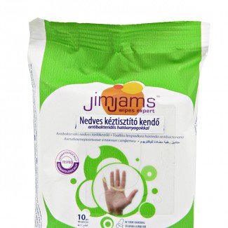 Jimjams nedves kéztisztító kendő antibakteriális hatóanyagokkal 10db