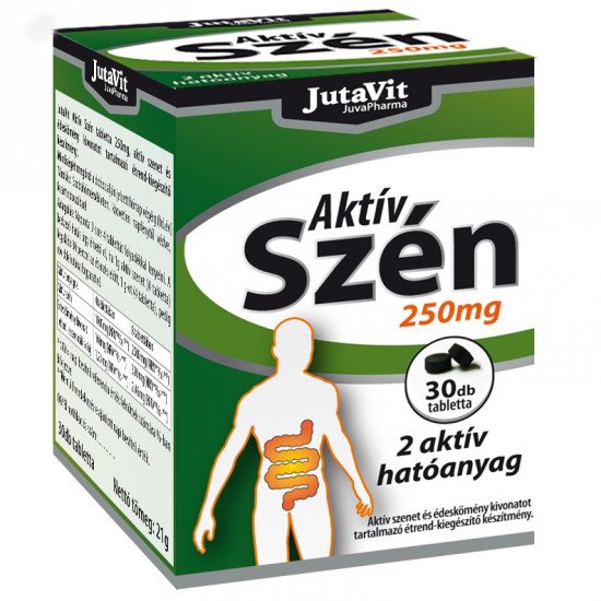 Jutavit aktív szén 250mg tabletta 30db