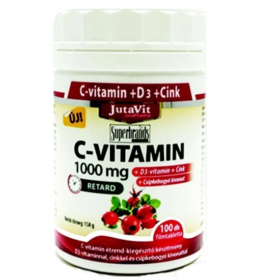 Jutavit c-vitamin+d3 1000 mg tabletta 100db