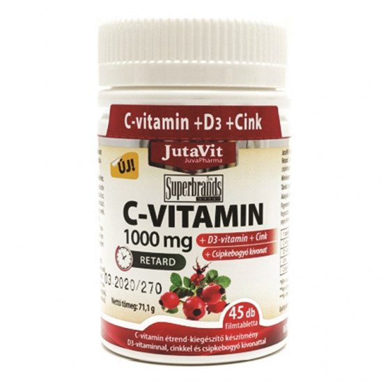 Jutavit c-vitamin+d3 1000 mg tabletta 45db