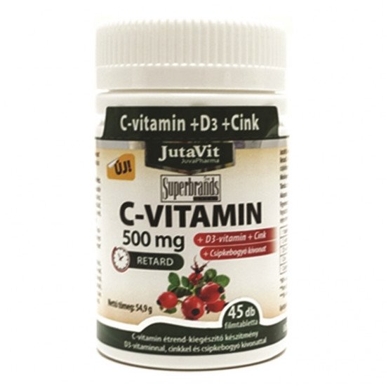 Jutavit c-vitamin+d3 500 mg tabletta 45db