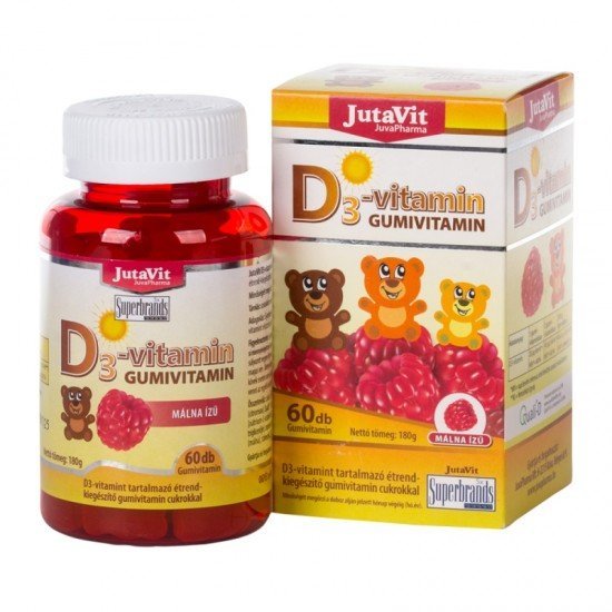 Jutavit d3 gumivitamin málna ízű 60db