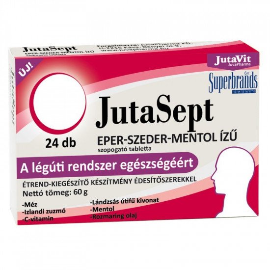 Jutavit jutasept szopogató tabletta eper-szeder 24db