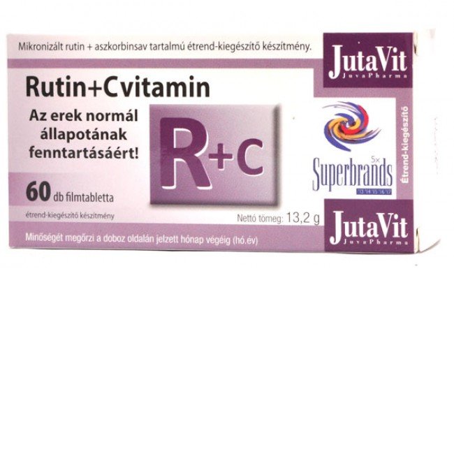 Jutavit rutin+C-Vitamin tabletta 60db Jutavit rutin+C-Vitamin tabletta 60db