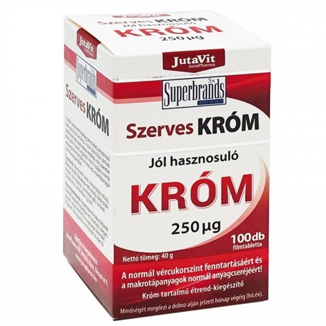 Jutavit szerves króm tabletta 100db Jutavit szerves króm tabletta 100db