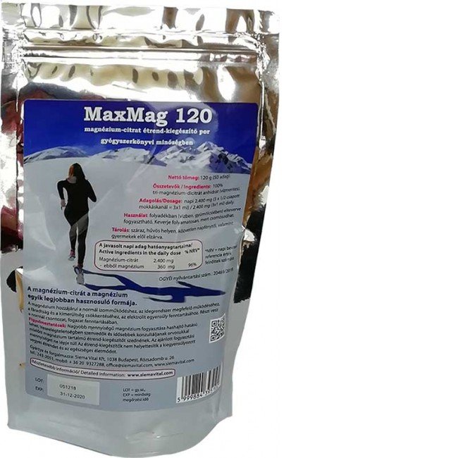 Maxmag 120 magnézium-citrát por 120g