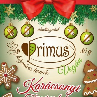 Primus keksz karácsonyi fűszeres gluténmentes 80g