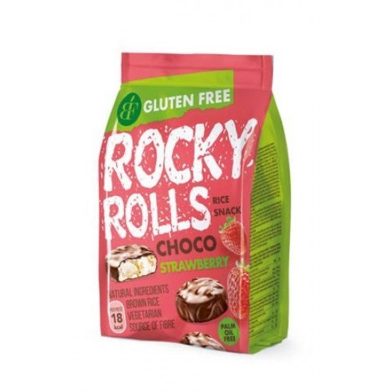 Rocky rolls puffasztott rizskorong eper 70g