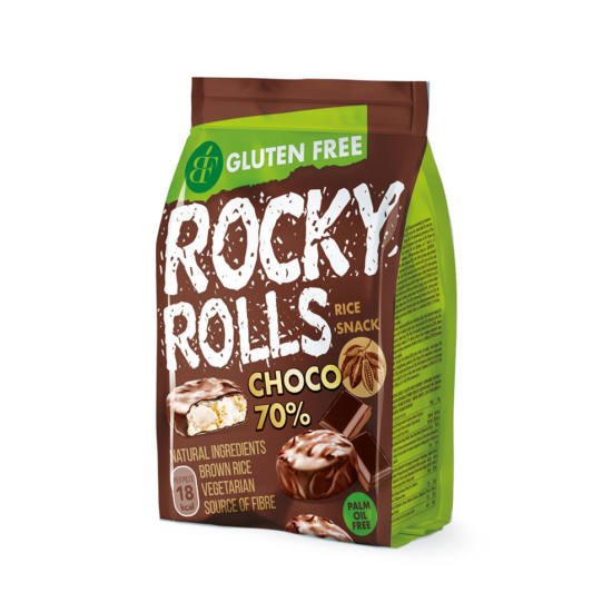Rocky rolls puffasztott rizskorong étcsoki 70g