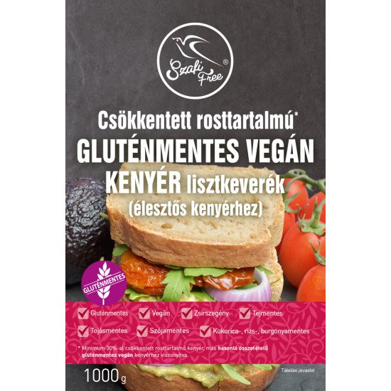 Szafi free liszkeverék vegán kenyér csökkentett rosttartalmú 1000g