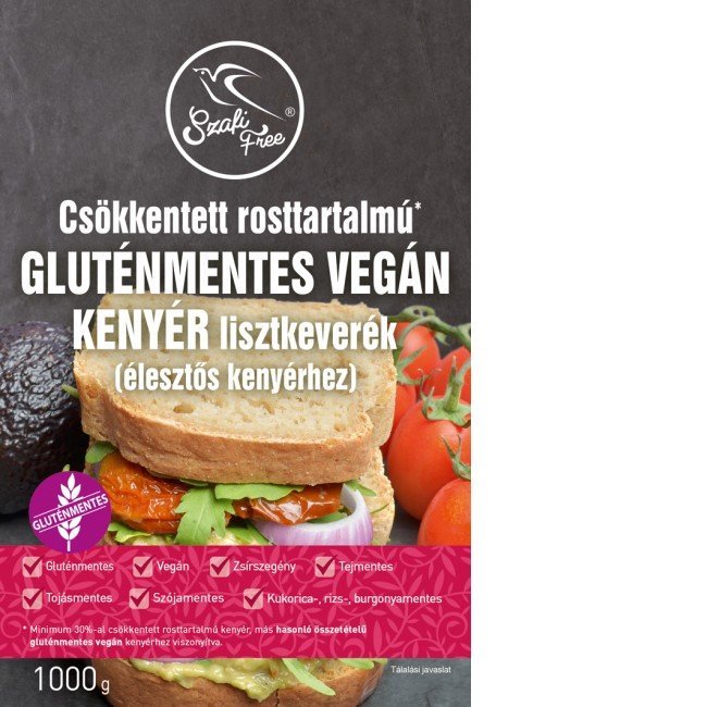 Szafi free liszkeverék vegán kenyér csökkentett rosttartalmú 1000g