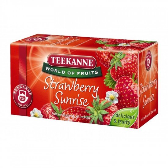 Teekanne strawberry sunrise tea 20 filter